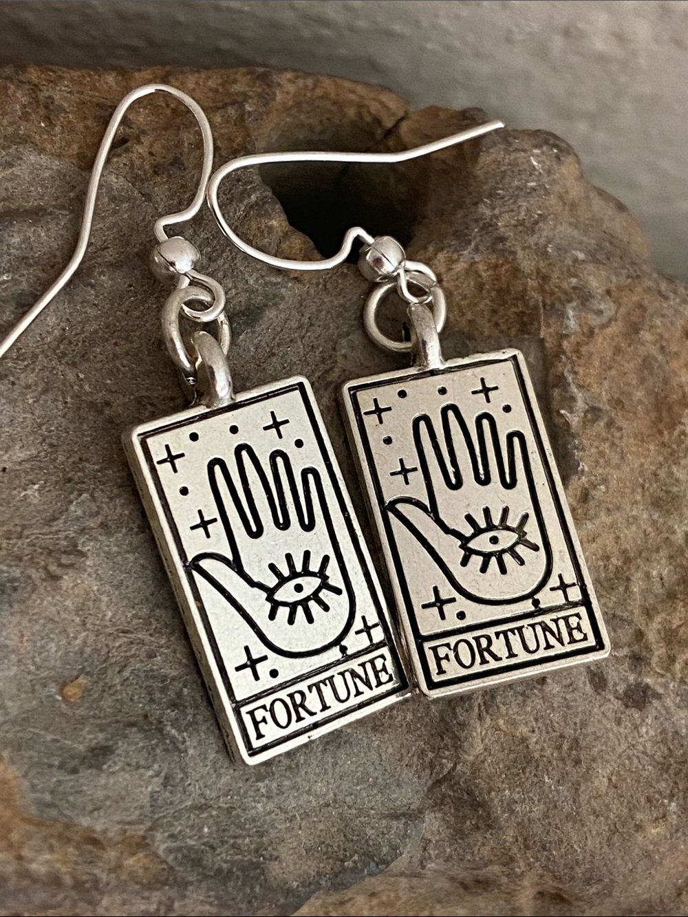 5/$10❤️❤️❤️NEW Handmade TIBETAN SILVER FORTUNE TELLER Drop EARRINGS